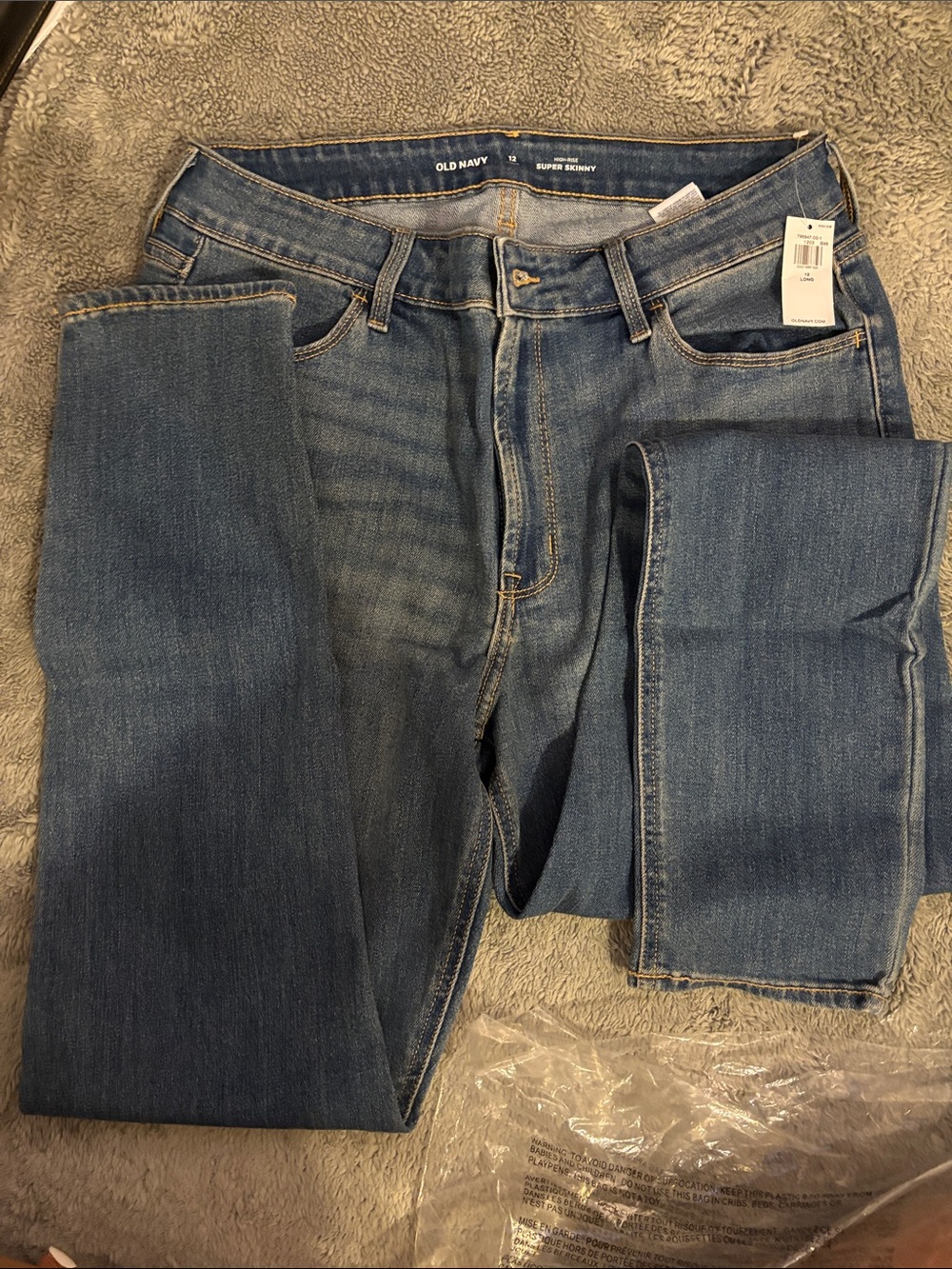 Size 12 Long - Old Navy High-Waisted WOW Super-Skinny Ankle Jeans for Women